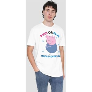 Hasbro Peppa Pig Pink Or Blue Uncle Pig Loves You T-Shirt, White Size: 2XL White 2XL Hasbro Peppa Pig Pink Or Blue Uncle Pig Loves You T-Shirt, White Size: 2XL White 2XL