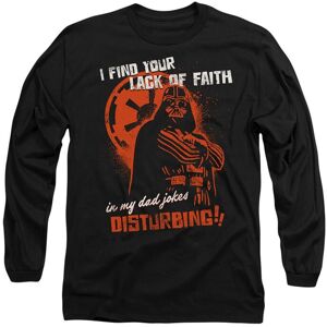 Star Wars Vader Dad Jokes Disturbing Long Sleeve T-Shirt, Black Size: XL Black XL Star Wars Vader Dad Jokes Disturbing Long Sleeve T-Shirt, Black Size: XL Black XL