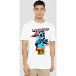 Marvel Comics Presents Corner Box Father'S Day Legendary Captain America Dad T-Shirt, White Size: 4XL White 4XL Marvel Comics Presents Corner Box Father'S Day Legendary Captain America Dad T-Shirt, White Size: 4XL White 4XL