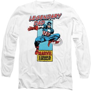 Marvel Comics Presents Corner Box Father'S Day Legendary Captain America Dad T-Shirt, White Size: Medium White M Marvel Comics Presents Corner Box Father'S Day Legendary Captain America Dad T-Shirt, White Size: Medium White M