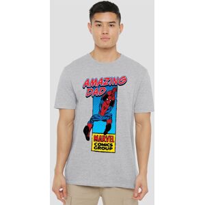Marvel Comics Presents Corner Box Father'S Day Amazing Spider-Man Dad T-Shirt, Heather Grey Size: XL Grey XL Marvel Comics Presents Corner Box Father'S Day Amazing Spider-Man Dad T-Shirt, Heather Grey Size: XL Grey XL