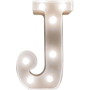 mysmartbuy Battery Powered 3D Letter J LED Light - Freestanding or Wall Mounted Alphabet Lighting Home or Party Decoration - H22 x W14 x D3cm in White White mysmartbuy Battery Powered 3D Letter J LED Light - Freestanding or Wall Mounted Alphabet Lighting Home or Party Decoration - H22 x W14 x D3cm in White White