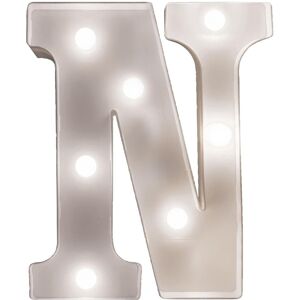 mysmartbuy Battery Powered 3D Letter N LED Light - Freestanding or Wall Mounted Alphabet Lighting Home or Party Decoration - H22 x W14 x D3cm in White White mysmartbuy Battery Powered 3D Letter N LED Light - Freestanding or Wall Mounted Alphabet Lighting Home or Party Decoration - H22 x W14 x D3cm in White White