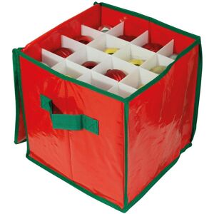 mysmartbuy Christmas Ornaments Storage Bag - Festive Xmas Baubles & Decorations Container Box with Zipper, Carry Handles & 16 Compartments in Red Red mysmartbuy Christmas Ornaments Storage Bag - Festive Xmas Baubles & Decorations Container Box with Zipper, Carry Handles & 16 Compartments in Red Red