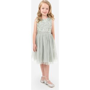 Maya Deluxe Girl's Delicate Sequin Midi Dress in Mint Size: 7-8 Years Mint 7-8 Years Maya Deluxe Girl's Delicate Sequin Midi Dress in Mint Size: 7-8 Years Mint 7-8 Years