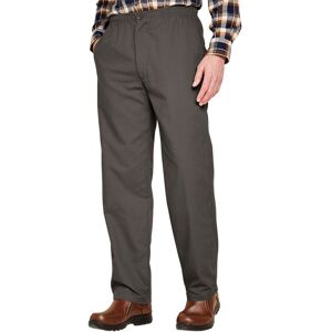 Chums Men's Fleece-Lined Elasticated Thermal Trousers with Adjustable Drawcord in Charcoal Size: 32R Charcoal 32R Chums Men's Fleece-Lined Elasticated Thermal Trousers with Adjustable Drawcord in Charcoal Size: 32R Charcoal 32R