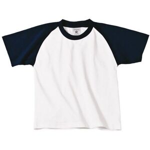 B&C Boy's Short Sleeve Baseball T-Shirt in Off-White Size: 7-8 Years Off-White 7-8 Years B&C Boy's Short Sleeve Baseball T-Shirt in Off-White Size: 7-8 Years Off-White 7-8 Years