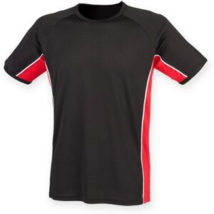 Finden & Hales Men's Short Sleeve Performance Panel Sports T-Shirt in True Black Size: Large True Black L Finden & Hales Men's Short Sleeve Performance Panel Sports T-Shirt in True Black Size: Large True Black L