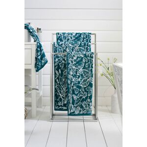 Deyongs Secret Garden 550gsm Yarn Dyed Jacquard Cotton Towels in Teal Teal Deyongs Secret Garden 550gsm Yarn Dyed Jacquard Cotton Towels in Teal Teal