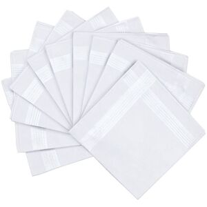 Chums Men's Pack Of 10 Handkerchiefs in White White One Size Chums Men's Pack Of 10 Handkerchiefs in White White One Size