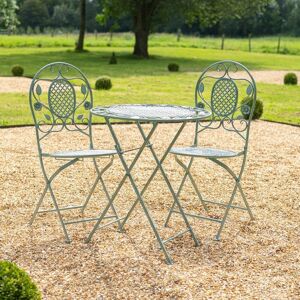 Ascalon Design Ltd Bistro Set - 3pc - L60 x W60 x H73 cm - Vintage Green Green Ascalon Design Ltd Bistro Set - 3pc - L60 x W60 x H73 cm - Vintage Green Green