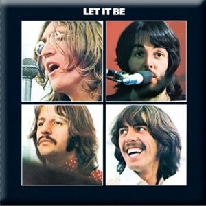 The Beatles Let It Be Album Fridge Magnet in Black Black The Beatles Let It Be Album Fridge Magnet in Black Black
