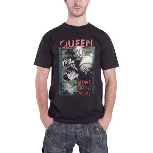 Queen News Of The World T-Shirt in Black Size: XL Black XL Queen News Of The World T-Shirt in Black Size: XL Black XL