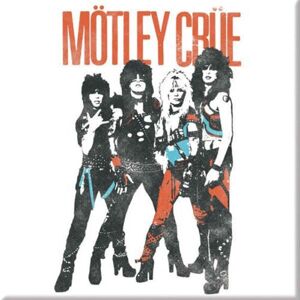 Motley Crue Vintage World Tour Fridge Magnet in White White Motley Crue Vintage World Tour Fridge Magnet in White White