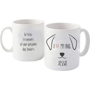 Personalised Memento Company Personalised Dog Features Mug in White White Personalised Memento Company Personalised Dog Features Mug in White White