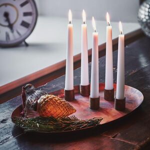 Ivyline Copper Oval Centrepiece Metal with Magnetic Candle Holders H3Cm W40Cm D26Cm Copper Ivyline Copper Oval Centrepiece Metal with Magnetic Candle Holders H3Cm W40Cm D26Cm Copper