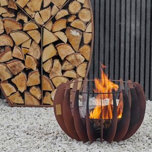 Ivyline Outdoor Solis Fire Pit in Rust H30CM W50CM in Brown Brown Ivyline Outdoor Solis Fire Pit in Rust H30CM W50CM in Brown Brown