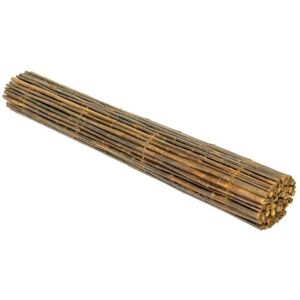 Primrose Thick Carbonised Black Bamboo Fencing Screening Roll W190cm x H180cm Black Primrose Thick Carbonised Black Bamboo Fencing Screening Roll W190cm x H180cm Black