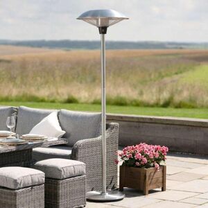 Primrose 2.1kW Free Standing Outdoor Halogen Silver Patio Heater IP44 in Metallic Silver Metallic Silver Primrose 2.1kW Free Standing Outdoor Halogen Silver Patio Heater IP44 in Metallic Silver Metallic Silver