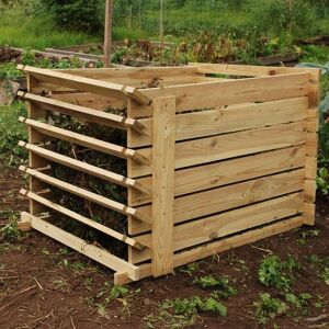 Primrose Outdoor Wooden Compost Bin 449 Litre Composter with Slatted Design 75cm in Beige Beige Primrose Outdoor Wooden Compost Bin 449 Litre Composter with Slatted Design 75cm in Beige Beige