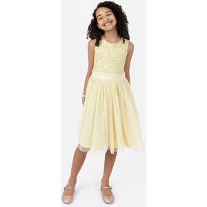 Maya Deluxe Girl's Delicate Sequin Midi Dress in Yellow Size: 11-12 Years Yellow 11-12 Years Maya Deluxe Girl's Delicate Sequin Midi Dress in Yellow Size: 11-12 Years Yellow 11-12 Years