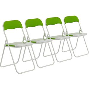 Harbour Housewares - Folding Chair - Green/White - Folding Chair Harbour Housewares - Folding Chair - Green/White - Folding Chair