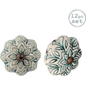 Nicola Spring Floral Ceramic Cabinet Knobs - Pack of 12 in Dark Green Size: 1000mm x 500mm Dark Green 1000mm x 500mm Nicola Spring Floral Ceramic Cabinet Knobs - Pack of 12 in Dark Green Size: 1000mm x 500mm Dark Green 1000mm x 500mm