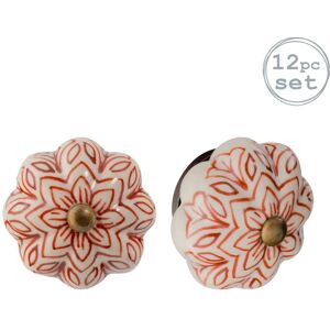 Nicola Spring Floral Ceramic Cabinet Knobs - Pack of 12 in Dark Red Size: 1000mm x 500mm Dark Red 1000mm x 500mm Nicola Spring Floral Ceramic Cabinet Knobs - Pack of 12 in Dark Red Size: 1000mm x 500mm Dark Red 1000mm x 500mm