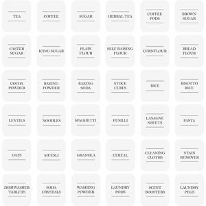 Argon Tableware Storage Jar Labels - Pack of 108 Labels in White White Argon Tableware Storage Jar Labels - Pack of 108 Labels in White White