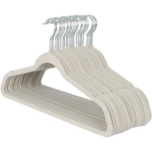 Harbour Housewares 45cm Non-Slip ABS Velvet Hangers - Pack of 25 in Grey Grey Harbour Housewares 45cm Non-Slip ABS Velvet Hangers - Pack of 25 in Grey Grey