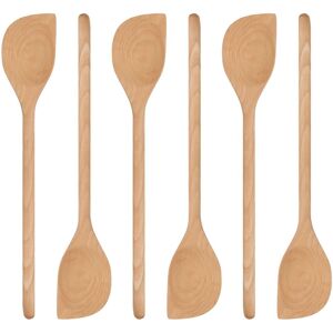 Argon Tableware Wooden Scraper Spoons - 30cm - Pack of 6 in Brown Brown Argon Tableware Wooden Scraper Spoons - 30cm - Pack of 6 in Brown Brown