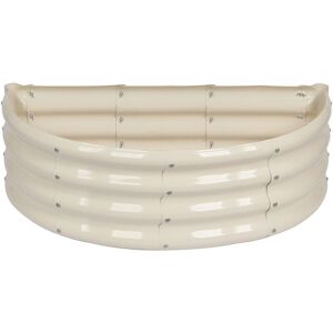 Harbour Housewares Semicircular Galvanised Steel Raised Garden Bed - 90cm x 45cm in Ivory Size: 90 cm x 45 cm Ivory 90 cm x 45 cm Harbour Housewares Semicircular Galvanised Steel Raised Garden Bed - 90cm x 45cm in Ivory Size: 90 cm x 45 cm Ivory 90 cm x 45 cm