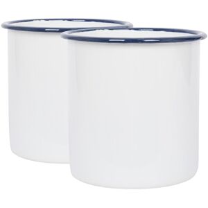 Argon Tableware White Enamel Utensil Holders - 15.5cm - Pack of 2 White Argon Tableware White Enamel Utensil Holders - 15.5cm - Pack of 2 White