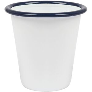 Argon Tableware White Enamel Tumbler - 300ml in Blue Blue Argon Tableware White Enamel Tumbler - 300ml in Blue Blue