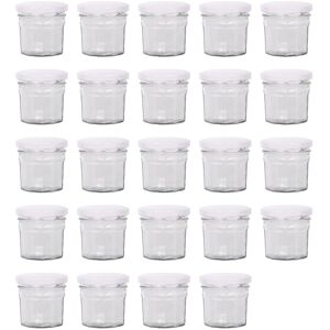 Argon Tableware Glass Jam Jars - 90ml - Pack of 24 in White White Argon Tableware Glass Jam Jars - 90ml - Pack of 24 in White White