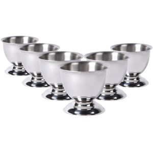 Argon Tableware 6x Stainless Steel Egg Cups - Durable Breakfast Tableware Egg Holders in Silver Silver Argon Tableware 6x Stainless Steel Egg Cups - Durable Breakfast Tableware Egg Holders in Silver Silver