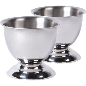 Argon Tableware 2x Stainless Steel Egg Cups - Durable Breakfast Tableware Egg Holders in Silver Silver Argon Tableware 2x Stainless Steel Egg Cups - Durable Breakfast Tableware Egg Holders in Silver Silver