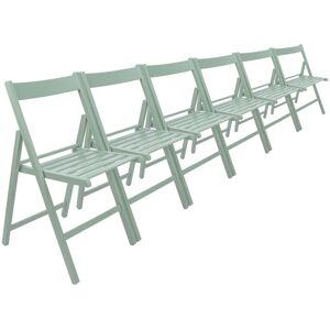 Harbour Housewares Beech Wood Folding Chairs Pack of 6 in Dark Green Dark Green Harbour Housewares Beech Wood Folding Chairs Pack of 6 in Dark Green Dark Green