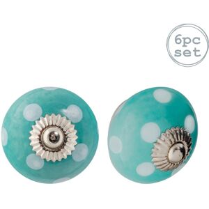 Nicola Spring Round Ceramic Cabinet Knobs Spot - Pack of 6 in Turquoise Size: 1000mm x 500mm Turquoise 1000mm x 500mm Nicola Spring Round Ceramic Cabinet Knobs Spot - Pack of 6 in Turquoise Size: 1000mm x 500mm Turquoise 1000mm x 500mm
