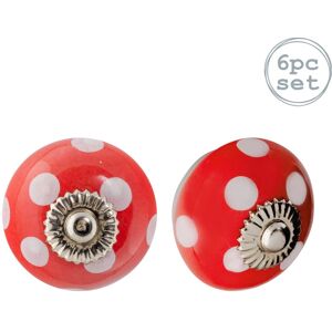 Nicola Spring Round Ceramic Cabinet Knobs Spot - Pack of 6 in Red Size: 1000mm x 500mm Red 1000mm x 500mm Nicola Spring Round Ceramic Cabinet Knobs Spot - Pack of 6 in Red Size: 1000mm x 500mm Red 1000mm x 500mm