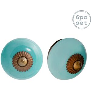 Nicola Spring Round Ceramic Cabinet Knobs - Pack of 6 in Turquoise Size: 1000mm x 500mm Turquoise 1000mm x 500mm Nicola Spring Round Ceramic Cabinet Knobs - Pack of 6 in Turquoise Size: 1000mm x 500mm Turquoise 1000mm x 500mm