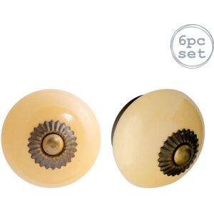 Nicola Spring Round Ceramic Cabinet Knobs - Pack of 6 in Yellow Size: 1000mm x 500mm Yellow 1000mm x 500mm Nicola Spring Round Ceramic Cabinet Knobs - Pack of 6 in Yellow Size: 1000mm x 500mm Yellow 1000mm x 500mm