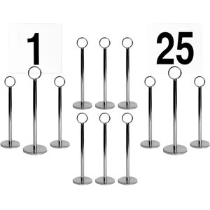 Argon Tableware Table Numbers with 20cm Holders - 20cm - Silver - Pack of 25 Silver Argon Tableware Table Numbers with 20cm Holders - 20cm - Silver - Pack of 25 Silver