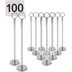 Argon Tableware Table Numbers with 30cm Holders - 30cm - Silver - Pack of 100 Silver Argon Tableware Table Numbers with 30cm Holders - 30cm - Silver - Pack of 100 Silver