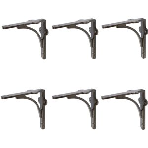 Hammer and Tongs Curved Iron Shelf Bracket - D150mm - Pack of 6 in Grey Size: 1000mm x 1000mm Grey 1000mm x 1000mm Hammer and Tongs Curved Iron Shelf Bracket - D150mm - Pack of 6 in Grey Size: 1000mm x 1000mm Grey 1000mm x 1000mm