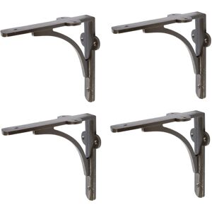 Hammer and Tongs Curved Iron Shelf Bracket - D150mm - Pack of 4 in Grey Size: 1000mm x 1000mm Grey 1000mm x 1000mm Hammer and Tongs Curved Iron Shelf Bracket - D150mm - Pack of 4 in Grey Size: 1000mm x 1000mm Grey 1000mm x 1000mm