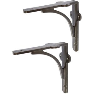Hammer and Tongs Curved Iron Shelf Bracket - D150mm - Pack of 2 in Grey Size: 1000mm x 1000mm Grey 1000mm x 1000mm Hammer and Tongs Curved Iron Shelf Bracket - D150mm - Pack of 2 in Grey Size: 1000mm x 1000mm Grey 1000mm x 1000mm