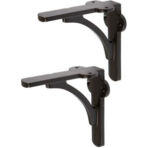 Hammer and Tongs Curved Iron Shelf Bracket - D100mm - Pack of 2 in Black Size: 1000mm x 1000mm Black 1000mm x 1000mm Hammer and Tongs Curved Iron Shelf Bracket - D100mm - Pack of 2 in Black Size: 1000mm x 1000mm Black 1000mm x 1000mm