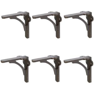 Hammer and Tongs Curved Iron Shelf Bracket - D100mm - Pack of 6 in Grey Size: 1000mm x 1000mm Grey 1000mm x 1000mm Hammer and Tongs Curved Iron Shelf Bracket - D100mm - Pack of 6 in Grey Size: 1000mm x 1000mm Grey 1000mm x 1000mm