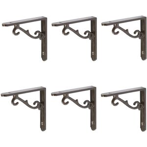 Hammer and Tongs Scroll Iron Shelf Bracket - D105mm - Pack of 6 in Grey Size: 1000mm x 1000mm Grey 1000mm x 1000mm Hammer and Tongs Scroll Iron Shelf Bracket - D105mm - Pack of 6 in Grey Size: 1000mm x 1000mm Grey 1000mm x 1000mm